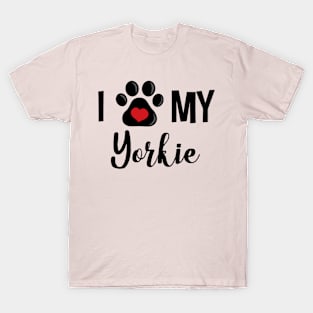 I Love My Yorkie T-Shirt